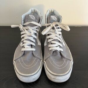 Grey high top vans sneakers women’s 10 men’s 8.5